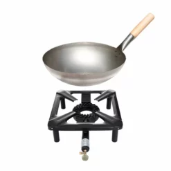 Paella World Hockerkocher-Set (groß) Mit Stahl-Wok Ø 30 Cm - Ohne Zündsicherung