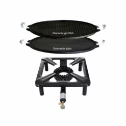 Paella World Hockerkocher-Set (klein) Mit Gusseisen-Grillplatte Ø 38 Cm - Ohne Zündsicherung