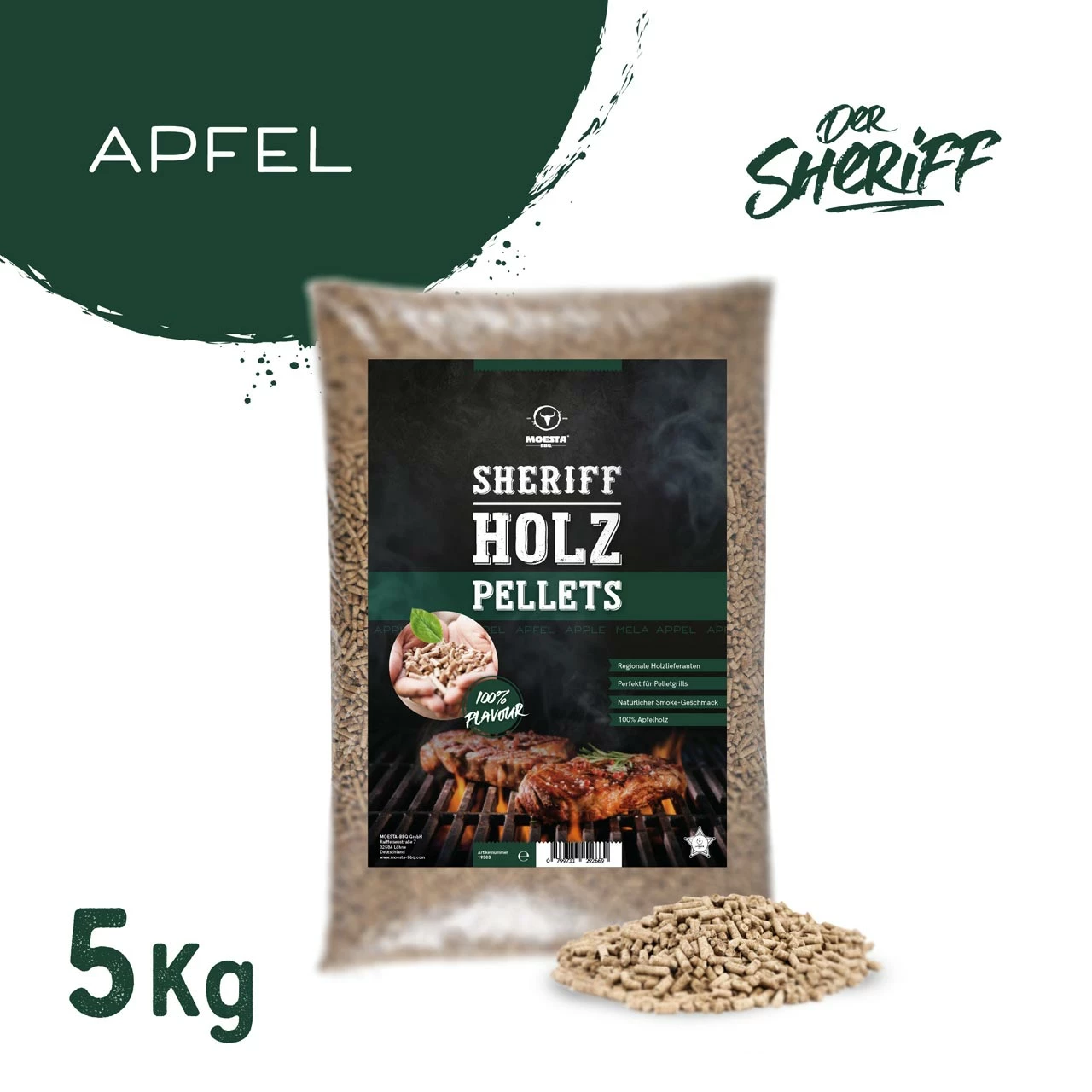 Moesta BBQ HolzPellets Apfel (5 Kg) 3 Moesta BBQ HolzPellets Apfel (5 Kg)
