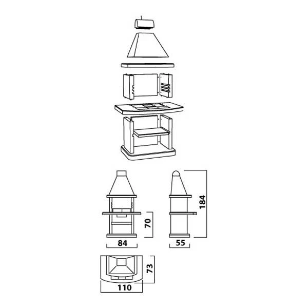 Wellfire Novera Gartenkamin Mit Edelstahlhaube 4 Wellfire Novera Gartenkamin Mit Edelstahlhaube – Bild 2