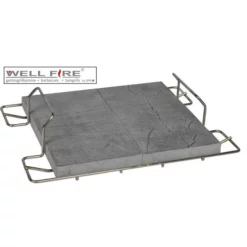 Wellfire Pizza Granitsteinplatte 41x36x3 Cm Inkl. Edelstahlhalter