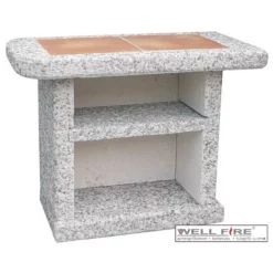 Wellfire Toskana Beistelltisch (rot-weiß)